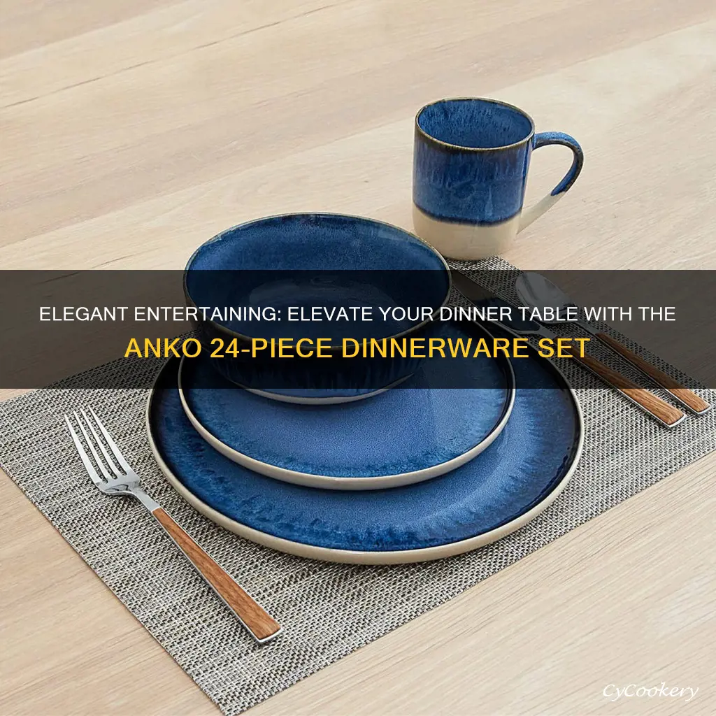 anko 24 piece dinnerware set