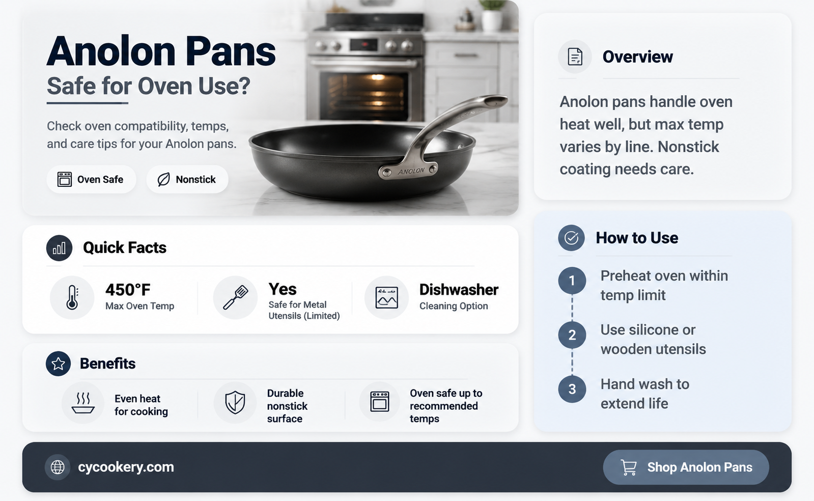 are anolon pans oven safe