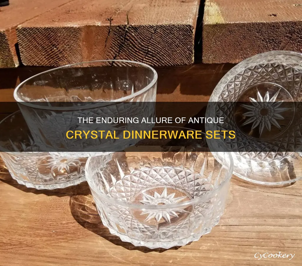 antique crystal dinnerware sets