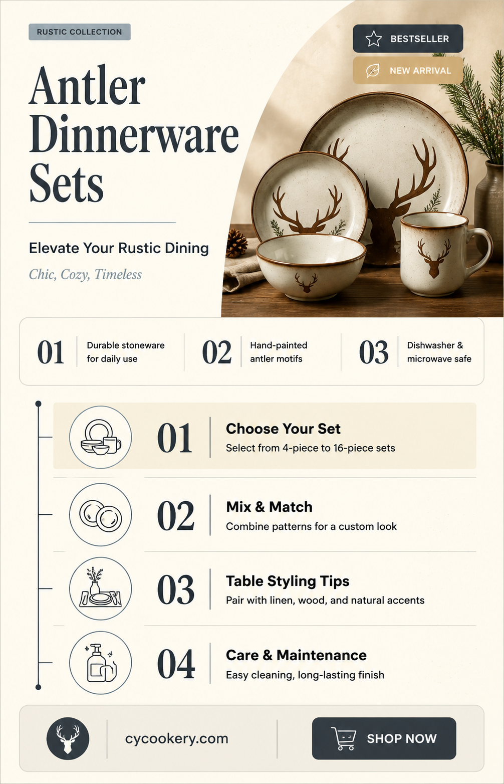 antler dinnerware sets