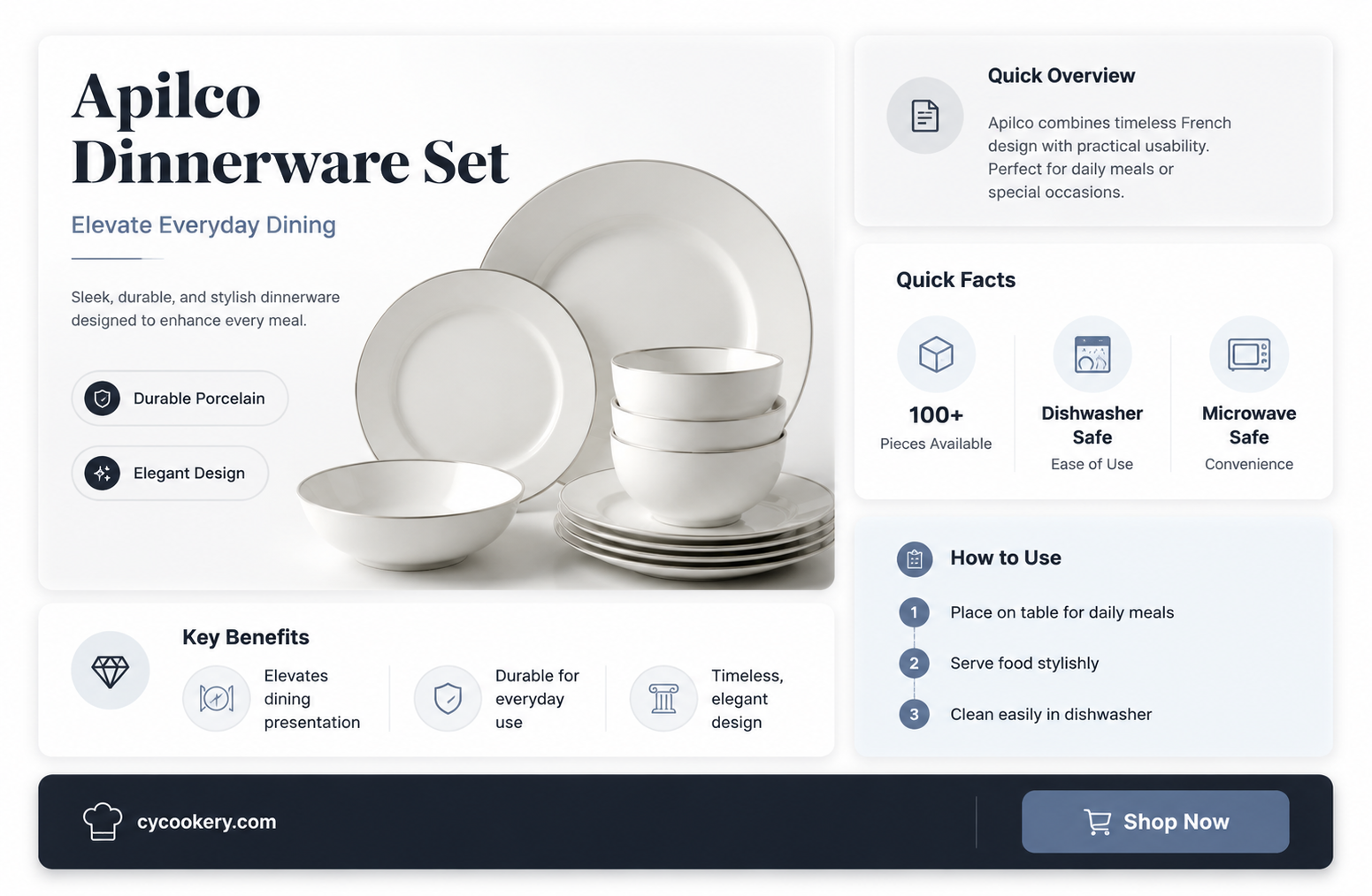 apilco dinnerware set