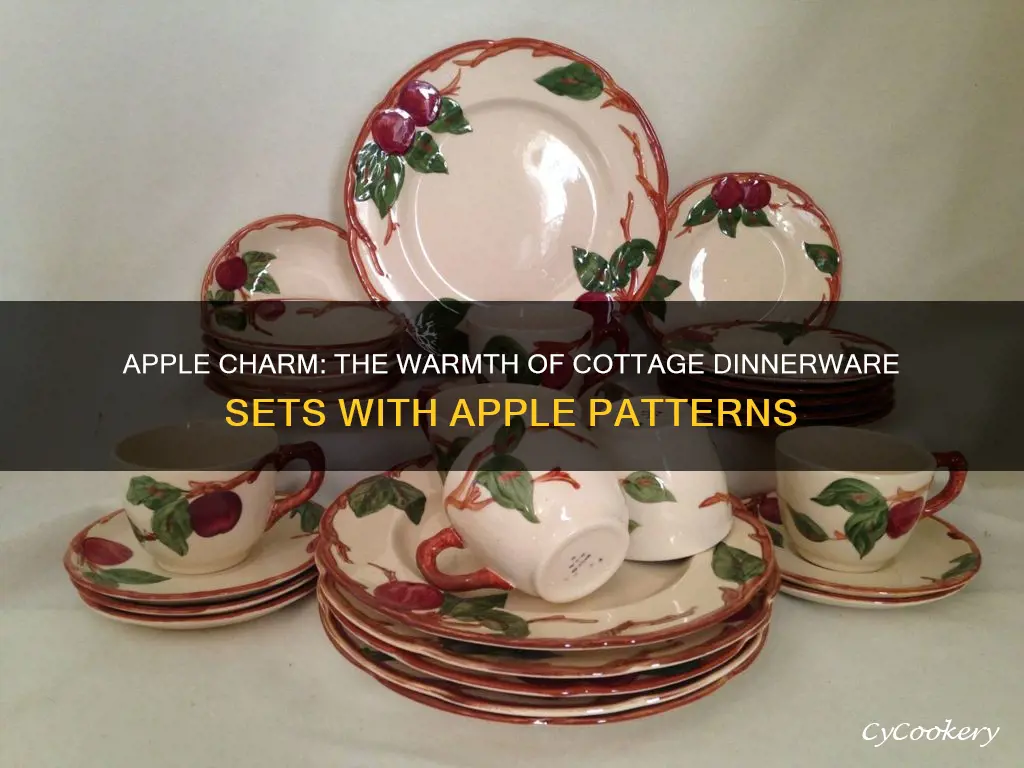 apple pattern cottage dinnerware sets