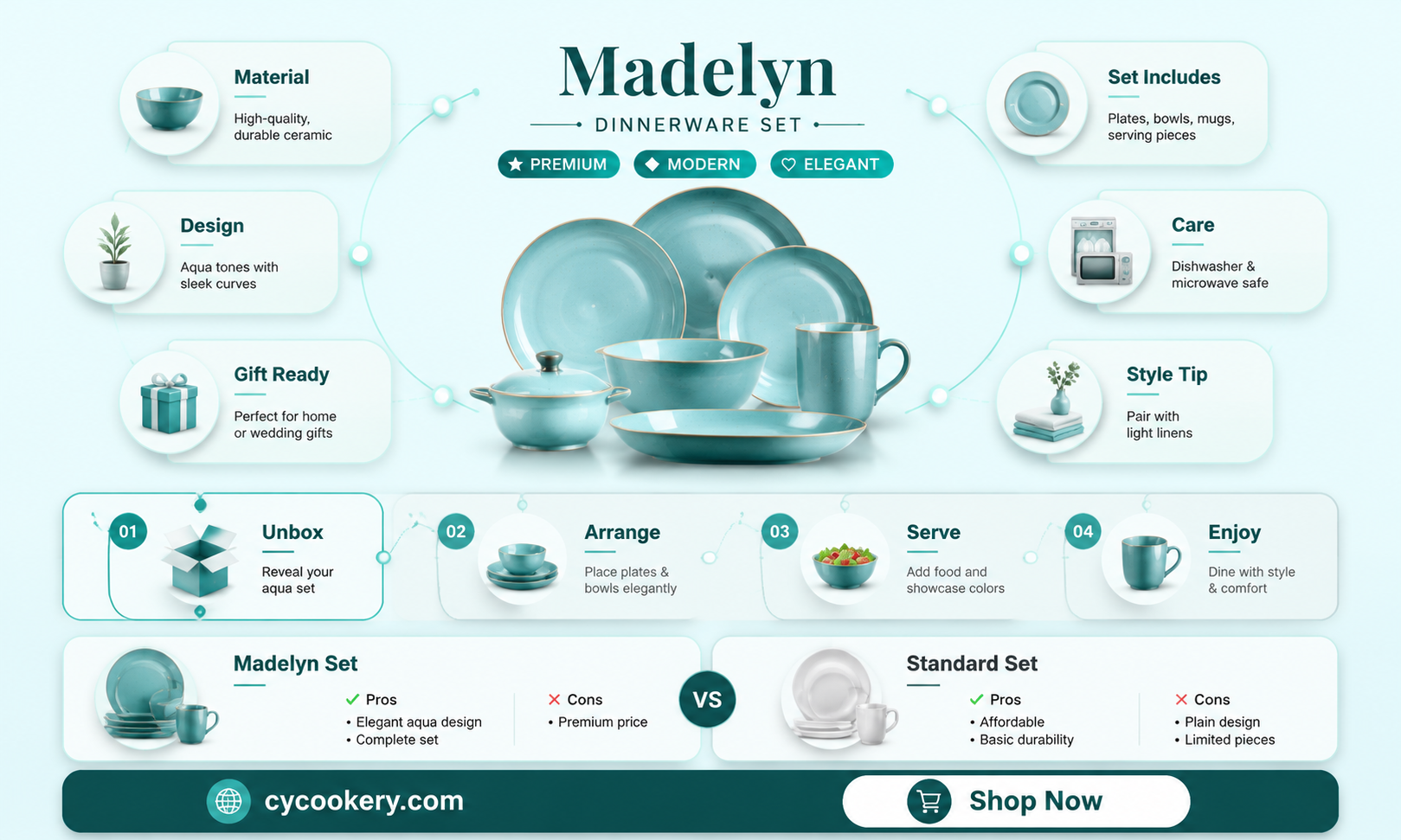 american atelier 16 piece madelyn blue dinnerware set aqua
