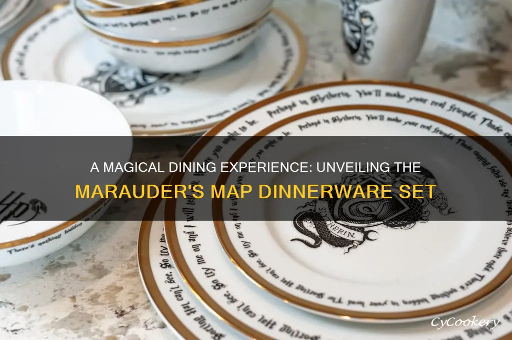 arauders map 4 pc dinnerware set