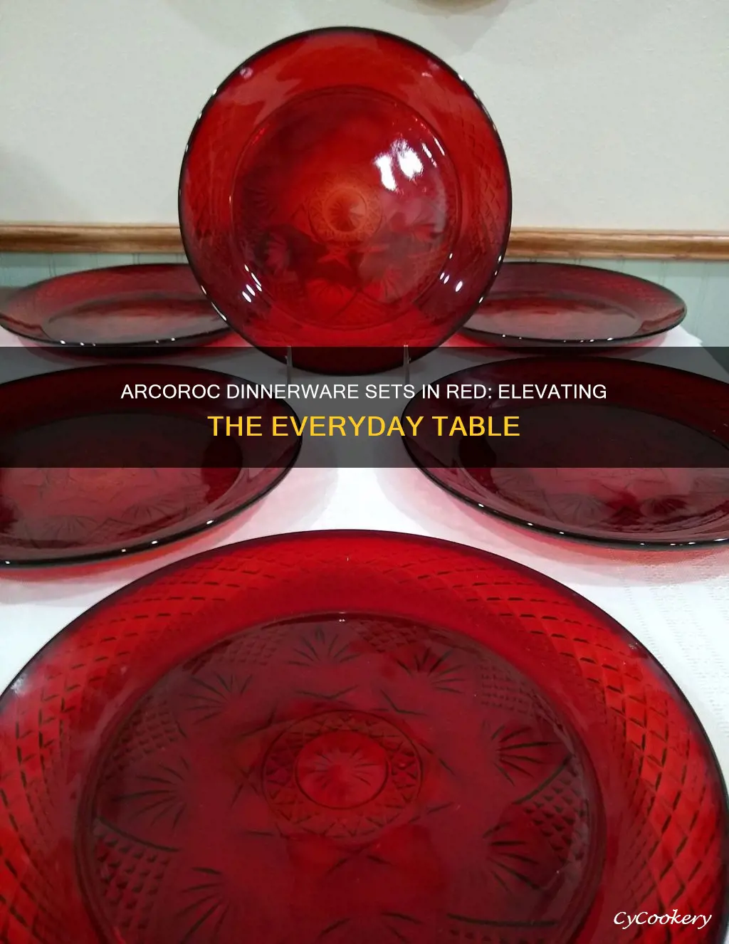 arcoroc dinnerware sets red