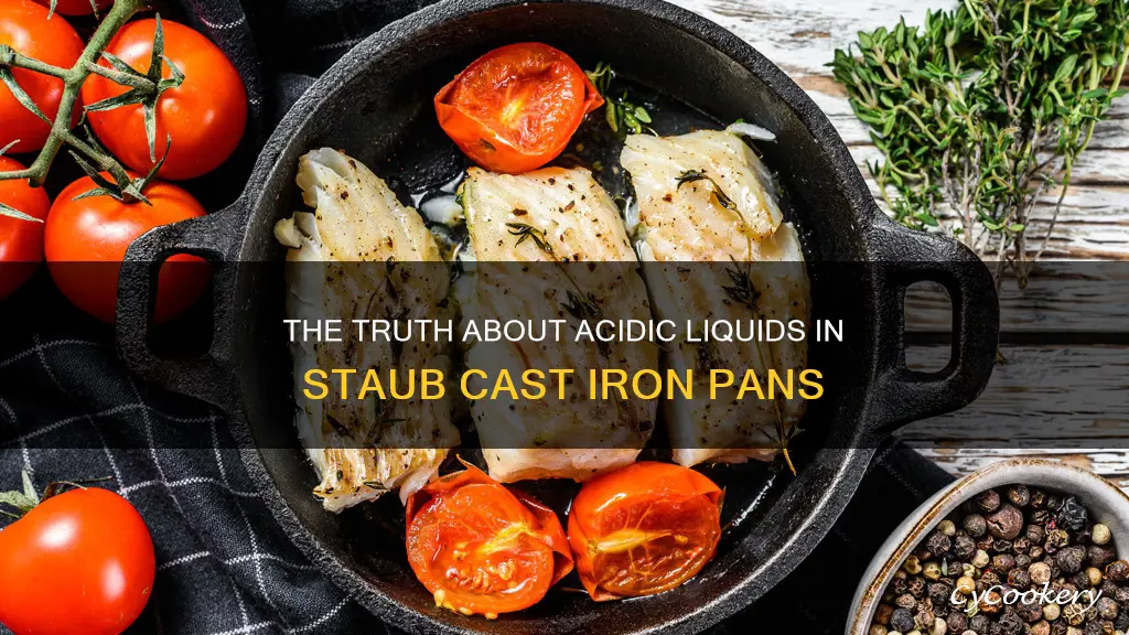 are acidic liquids ok in a staub cast iron pan