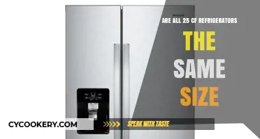 Are All 25 Cubic Feet Refrigerators the Same Size?