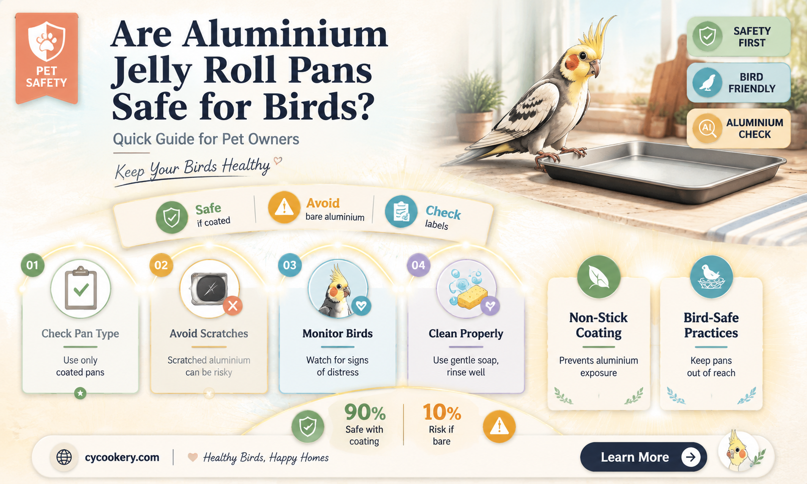 are aluminium jelly roll pans toxic to my bird