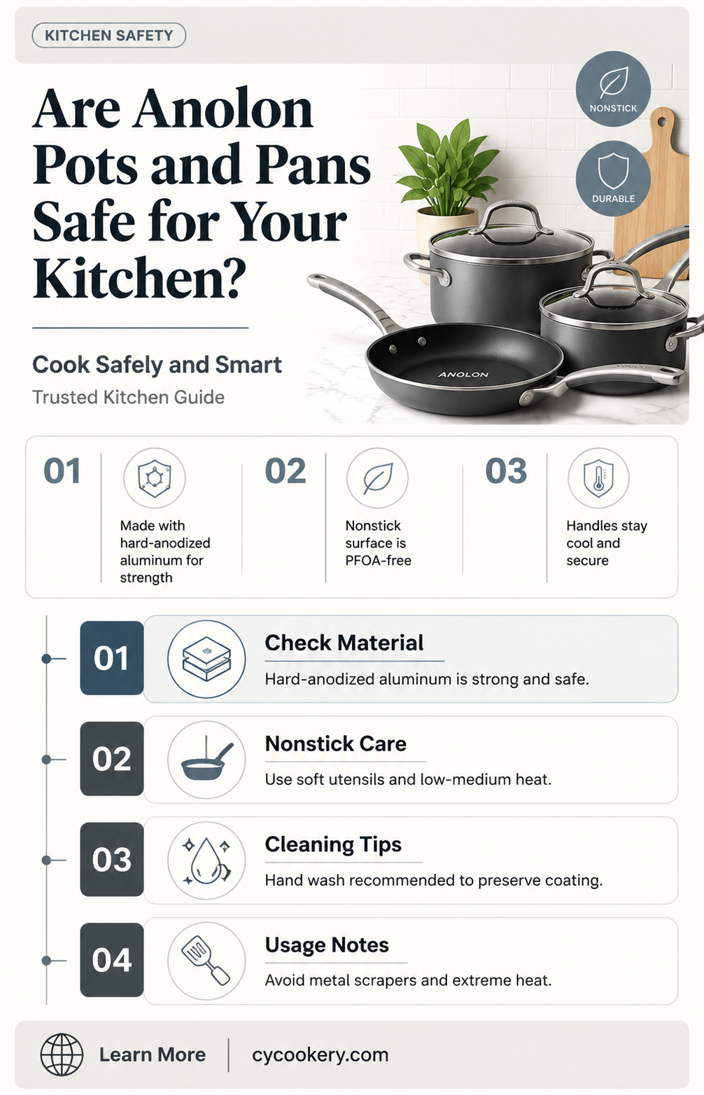 are anolon pots and pans safe to use