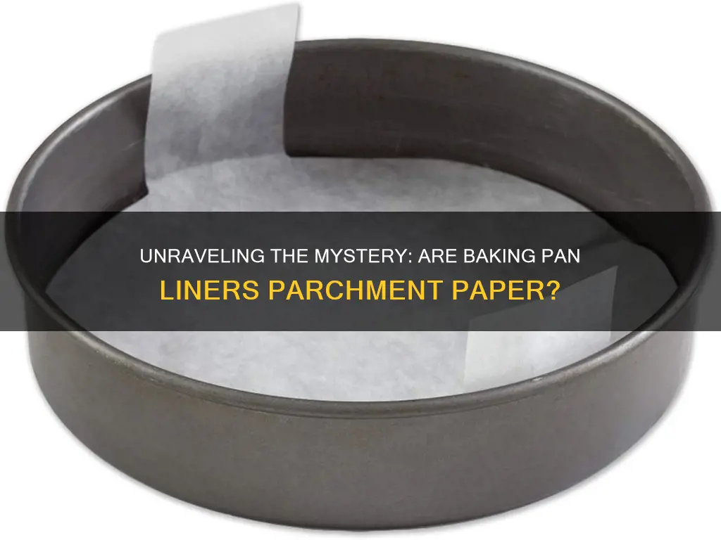 are baking pan liners the same as parchment paper