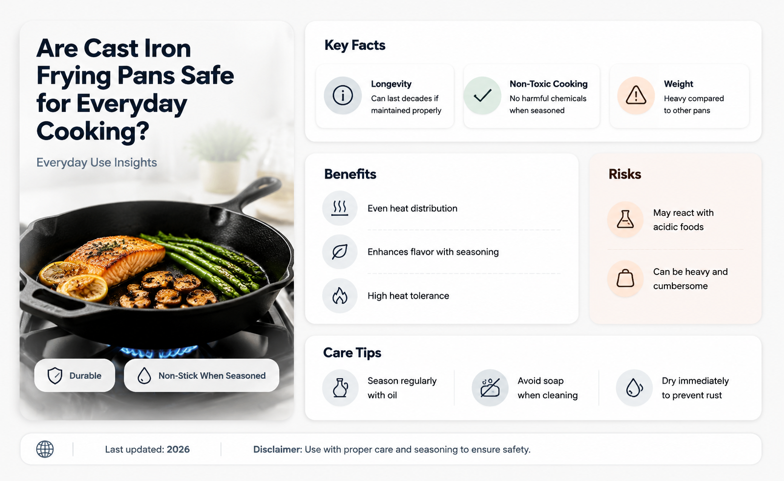 are cast iron frying pans safe to use