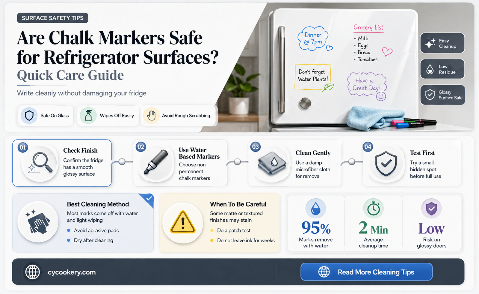 are chalk markers safe for your refrigerator