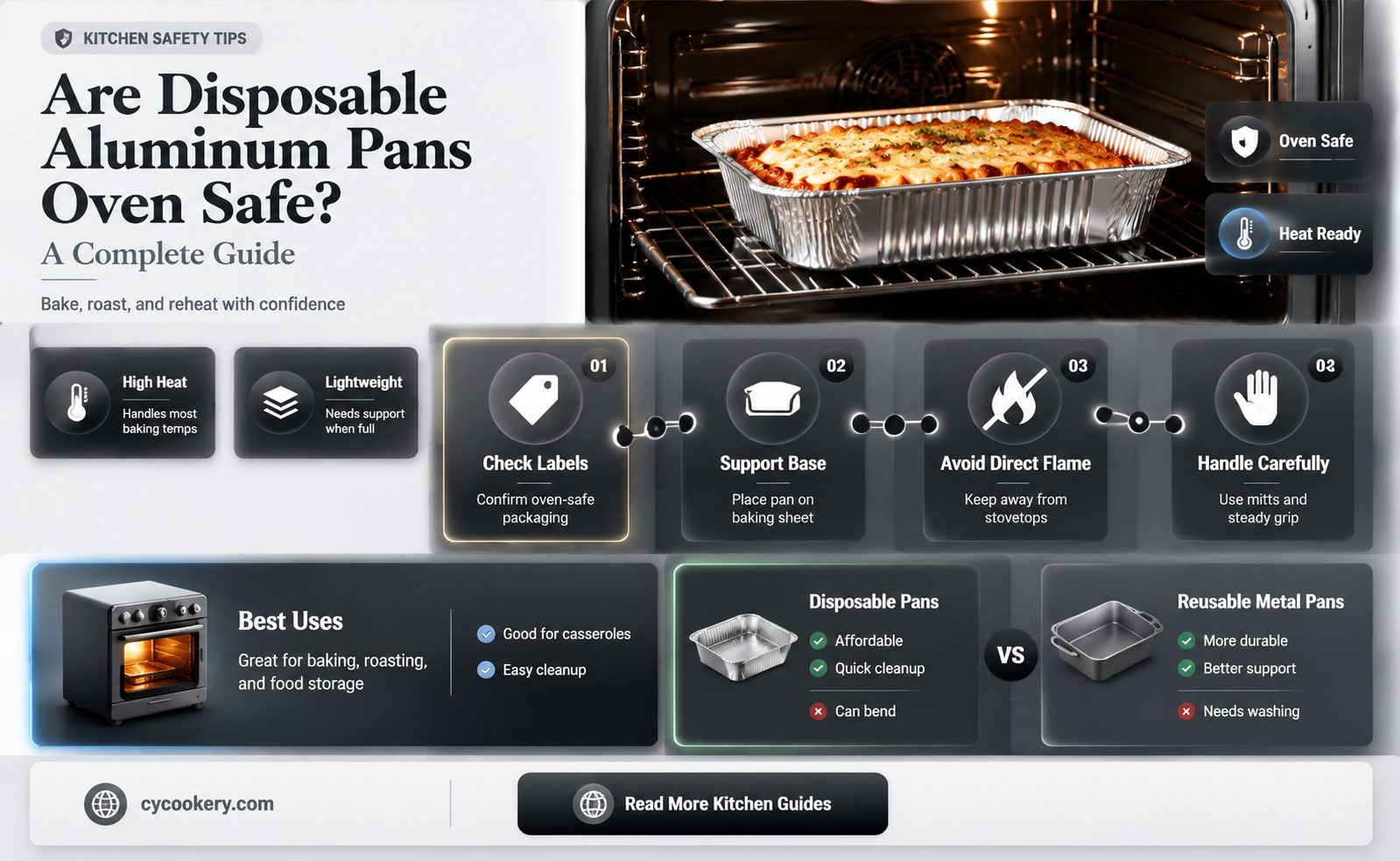 are disposable aluminum pans oven safe to use