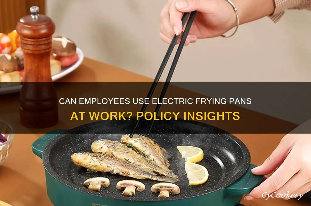 are employees allowed to use electric frying pans