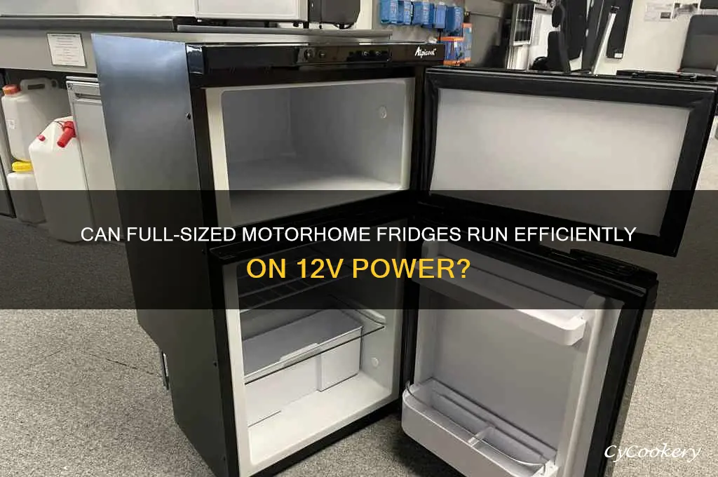 are full sized motorhome refrigerators operable on 12v