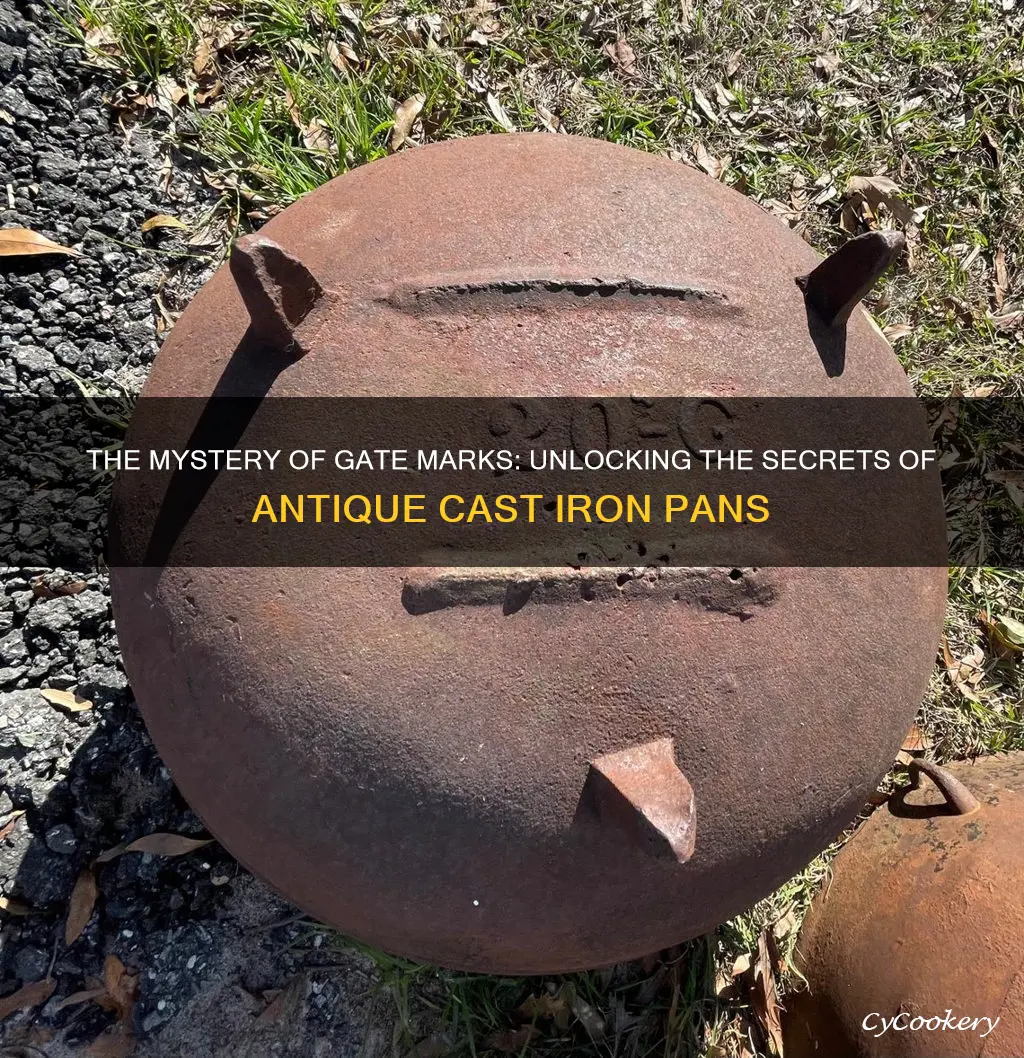 are gate marks only on antique cast iron pans