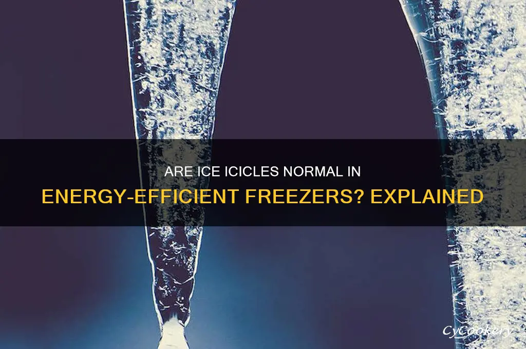 are ice icicles normal in energy efficient refrigerator freezer