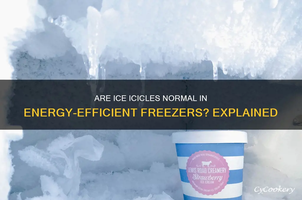 are ice icycles normal in energy efficient refrigerator freezer
