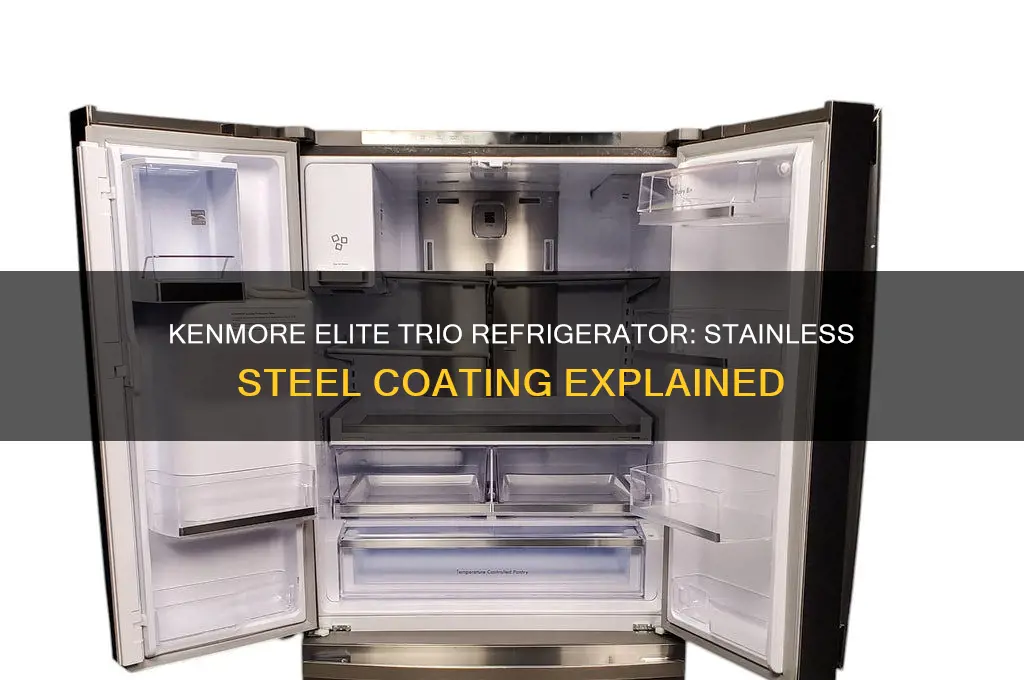 are kenmore elite trio refrigerator stainless steel coated