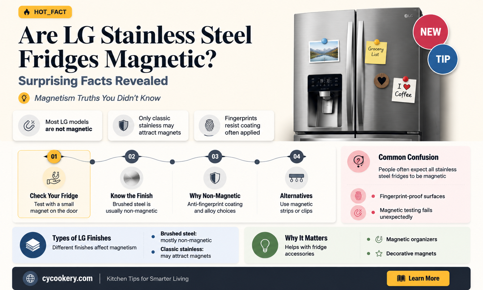 are any lg stainless steel refrigerators magnetic