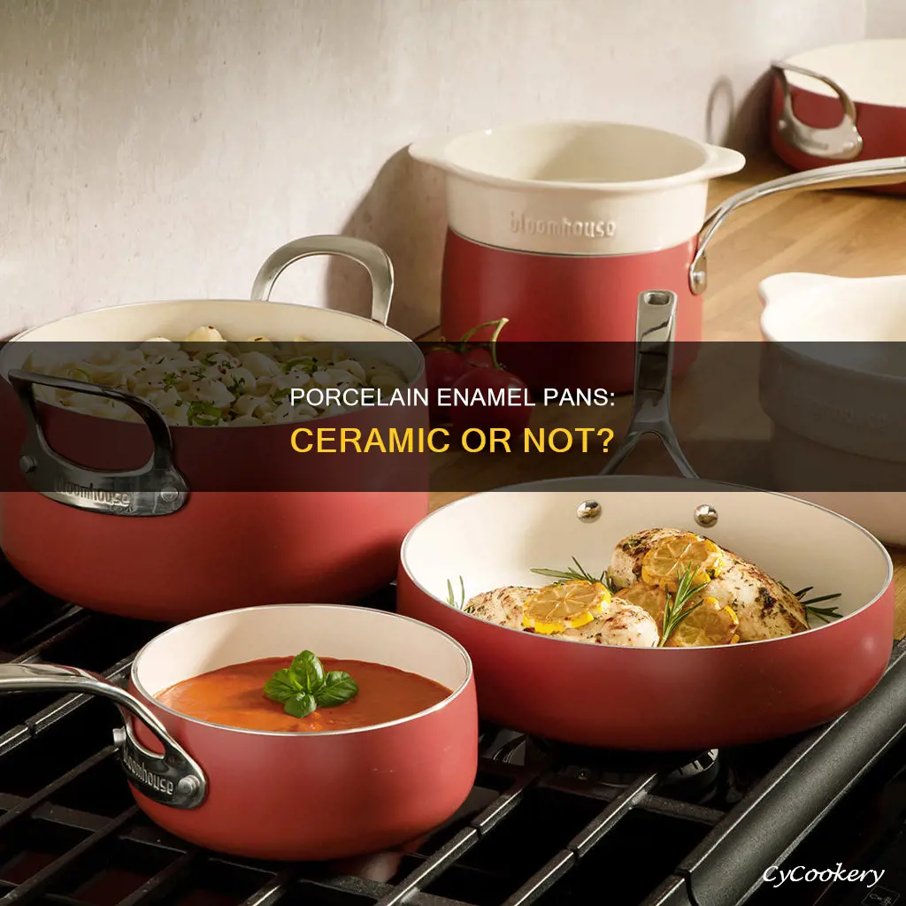 are porcelain enamel pans ceramic