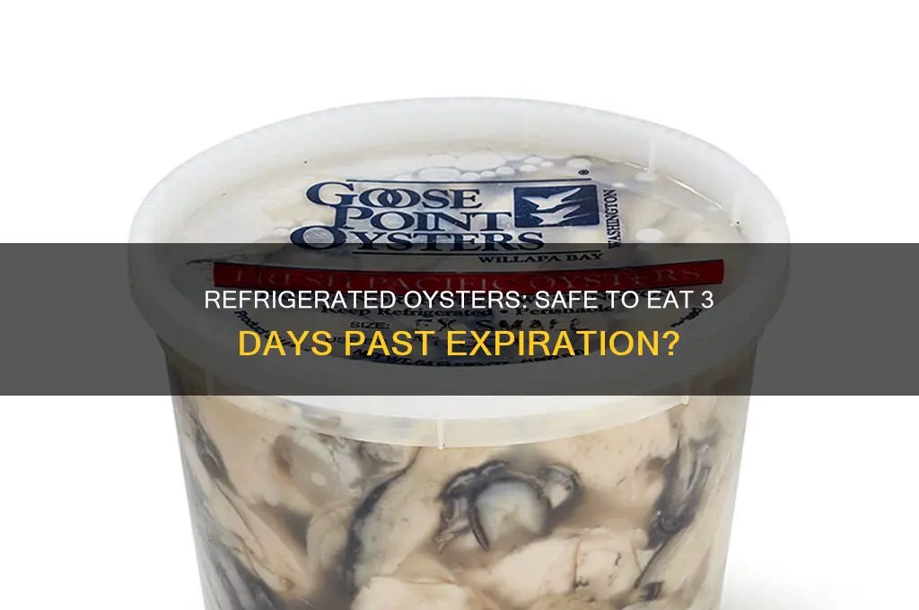 are refrigerated oysters safe three days beyond expiration date