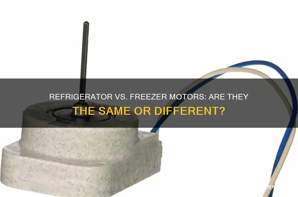 are refrigerator and freezer motors the same