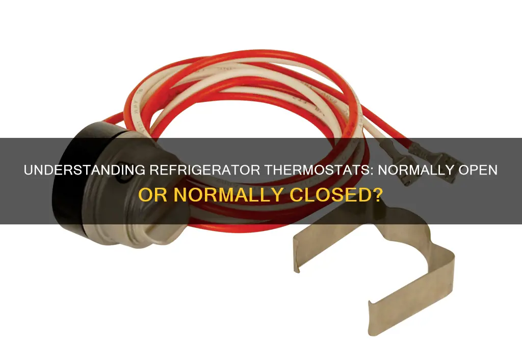 are refrigerator thermostats normally open or normally closed