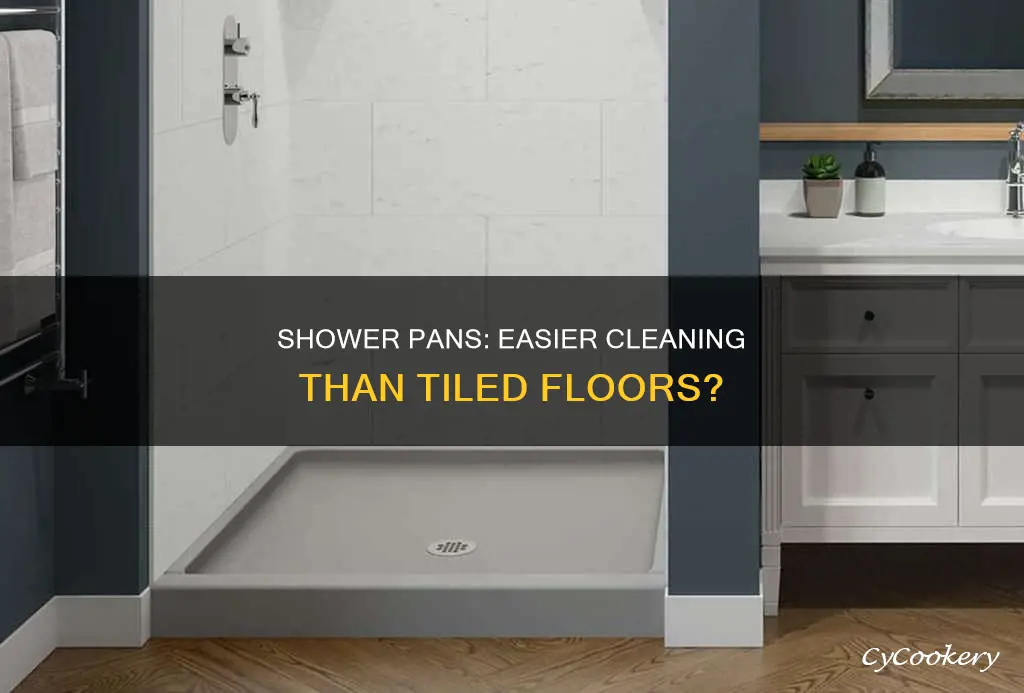 are shower pans easier to clean than tile floors