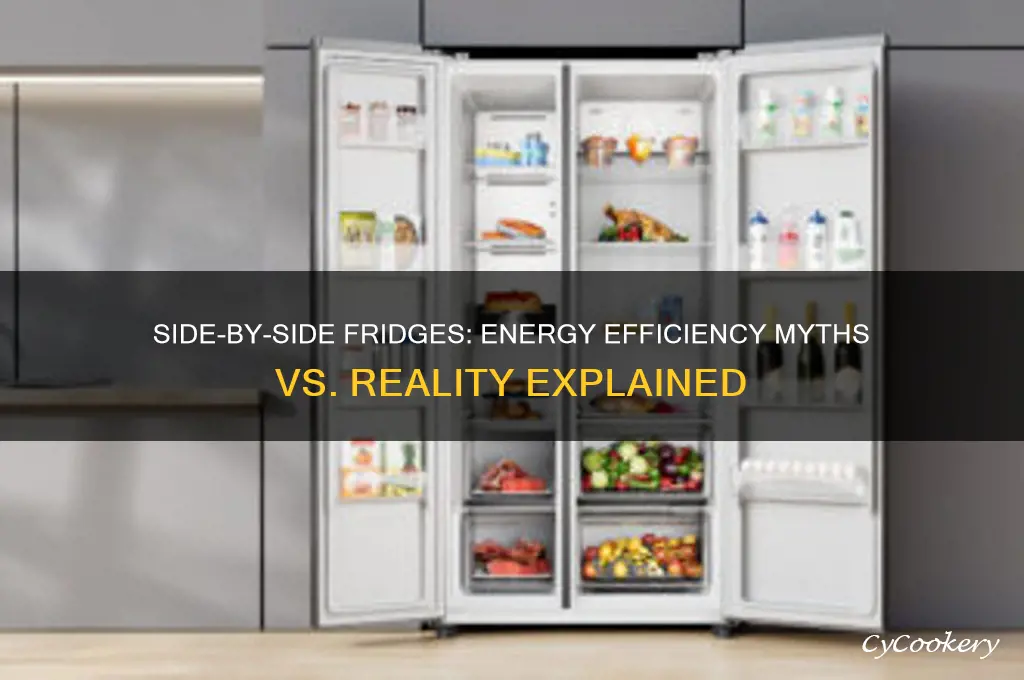 are side by side refrigerators less efficient