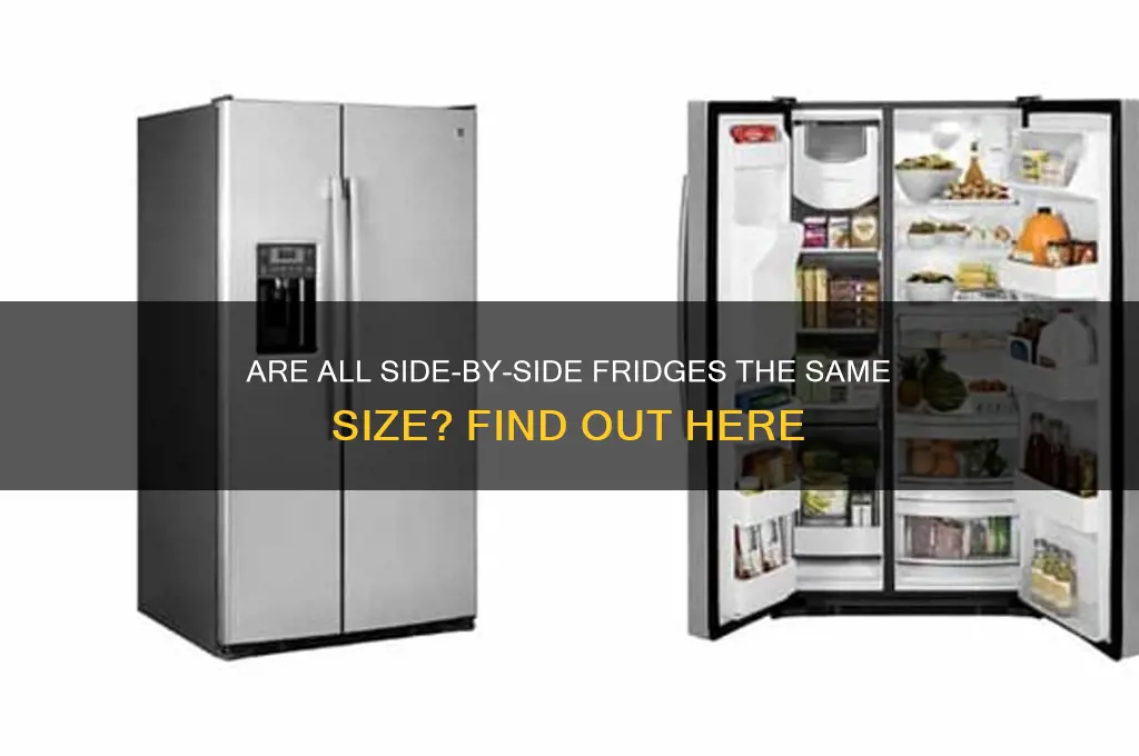 are sll side by side refrigerators the same size