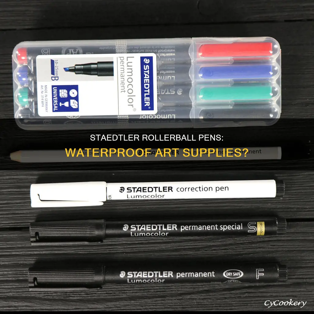 are staedtler roller ball pans waterproof
