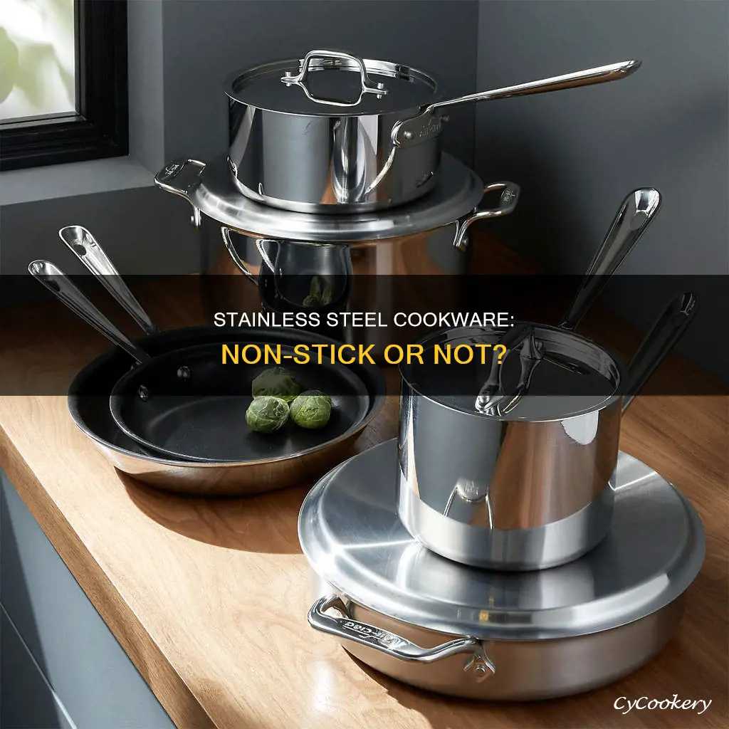 are stainless steel pots and pans non stick