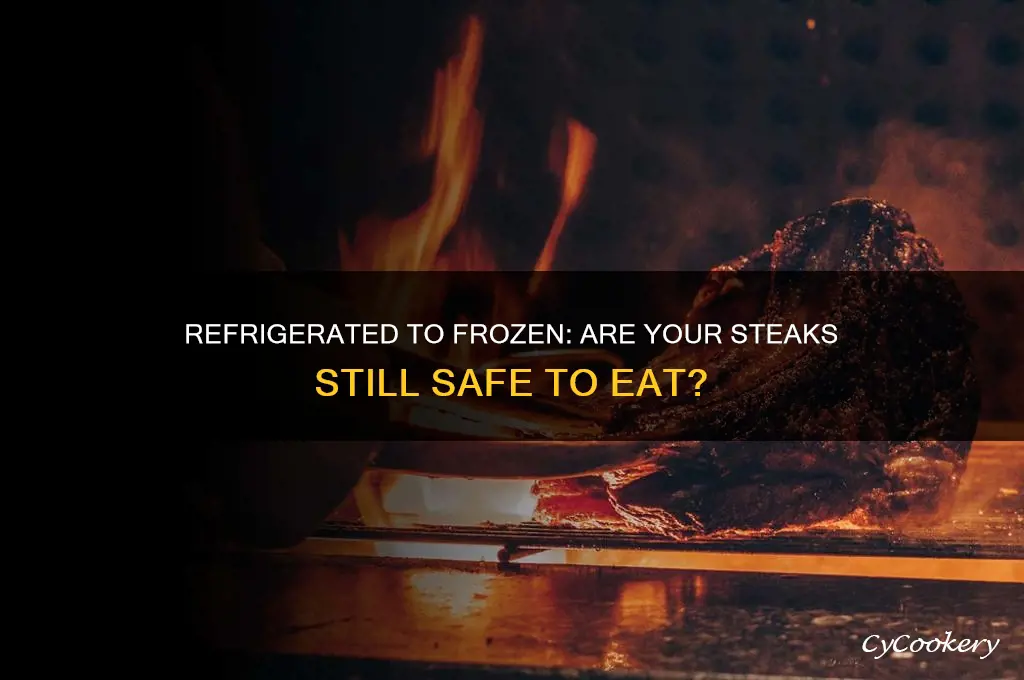 are steaks food after refrigerated to freezer