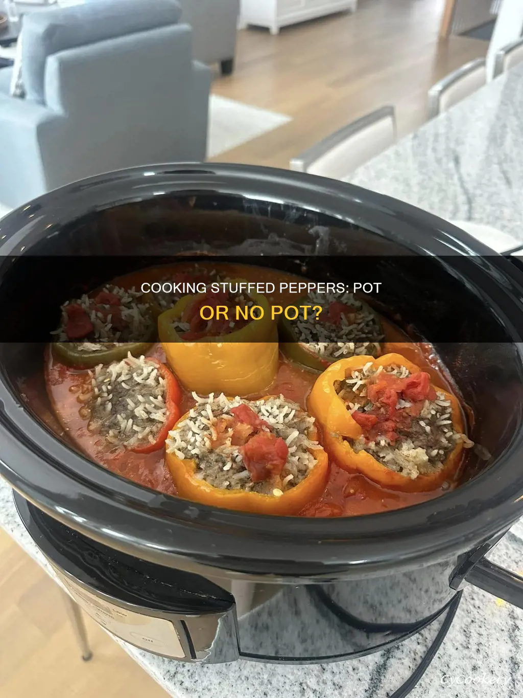 are stuffed peppers supposed to be cooked in a pot