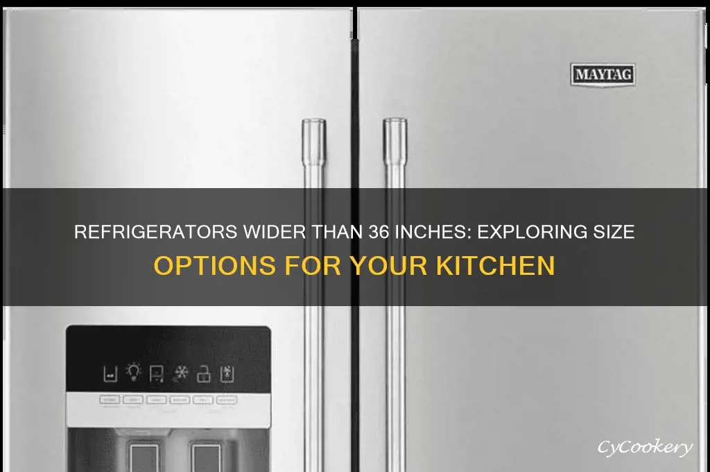 are the refrigerators wider than 36 inches