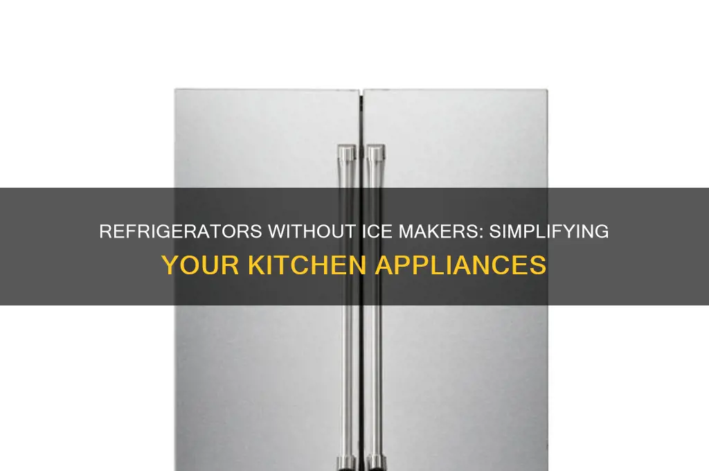 are there any refrigerators without ice makers and dispensors