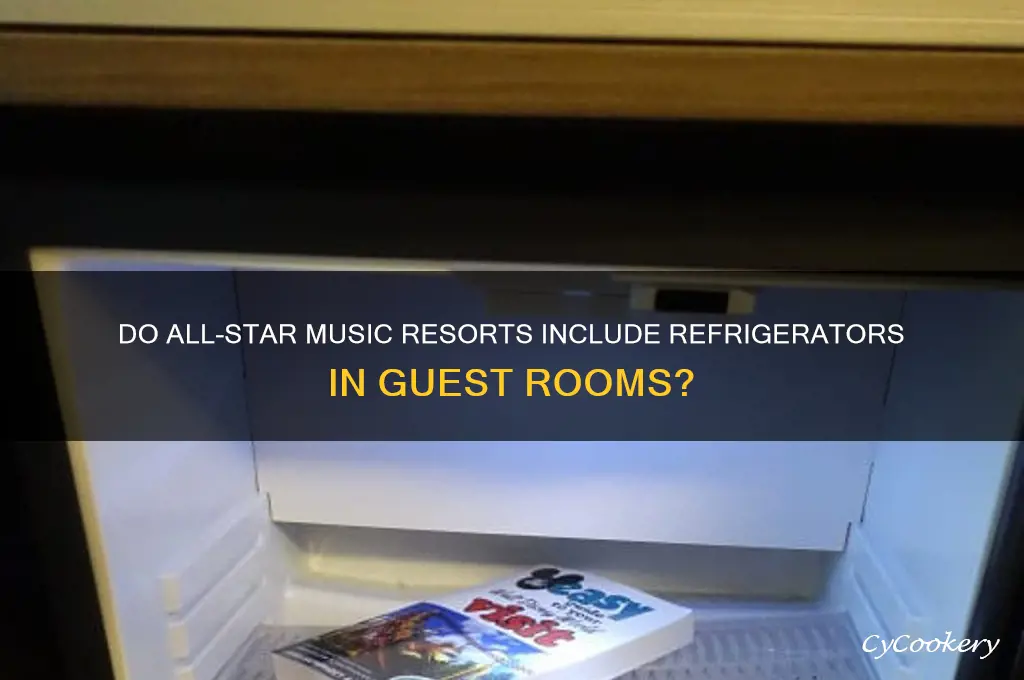 are there refrigerators in all star music resorts