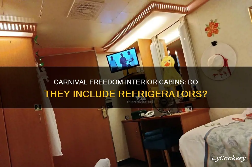 are there refrigerators in interior cabins on carnival freedom