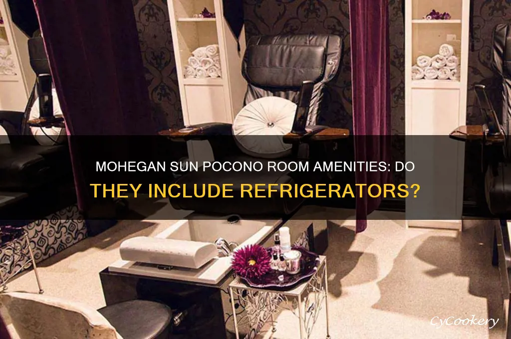 are there refrigerators in the rooms at mohegansun pocono