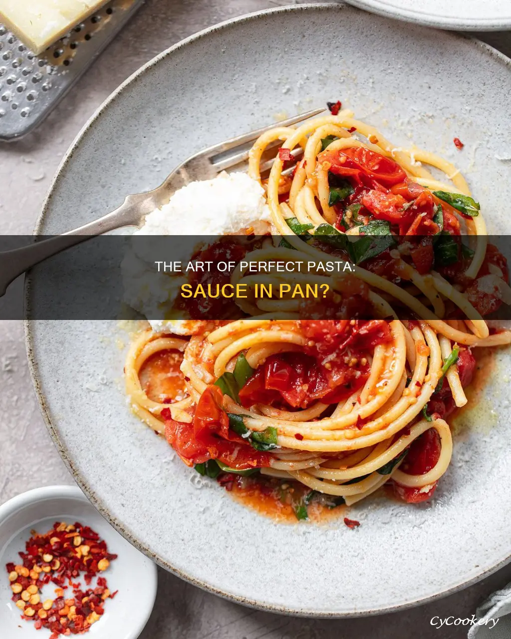 are you supposed to put pasta sauce on the pan