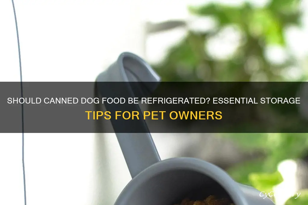 are you supposed to refrigerate canned dog food