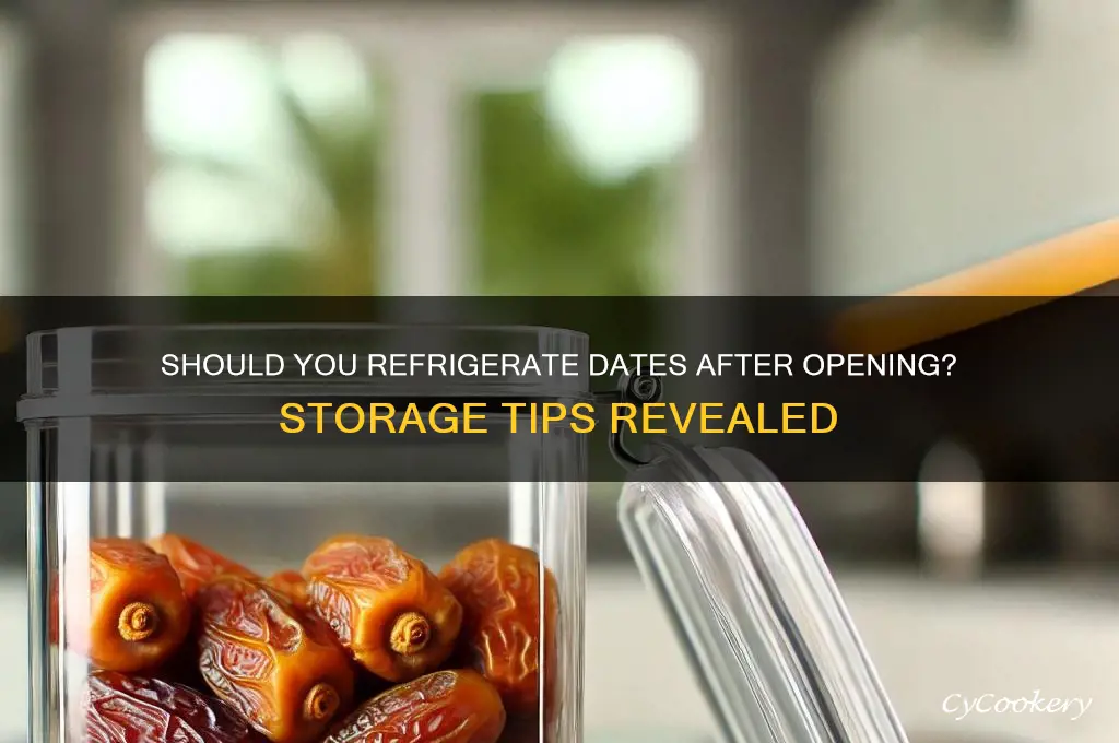 are you supposed to refrigerate dates after opening