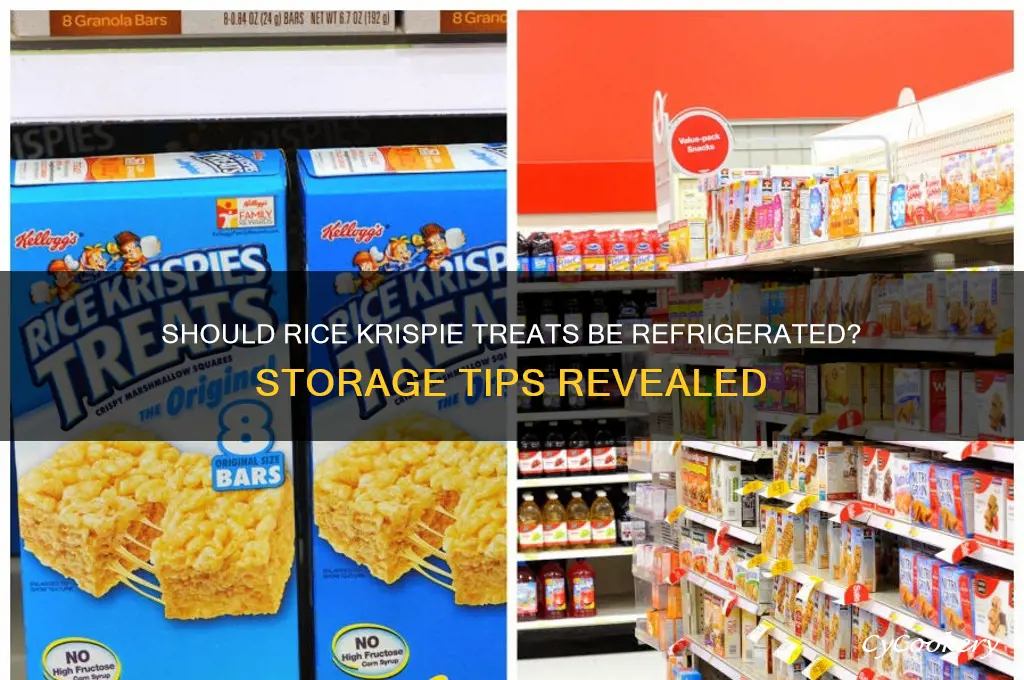 are you supposed to refrigerate rice krispie treats