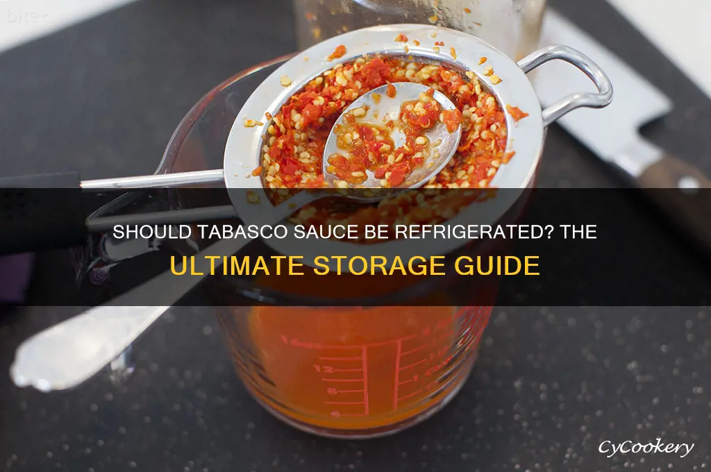 are you supposed to refrigerate tabasco sauce