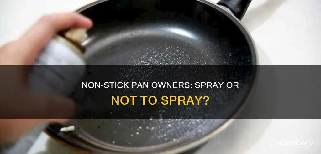 are you supposed to spray non stick pans