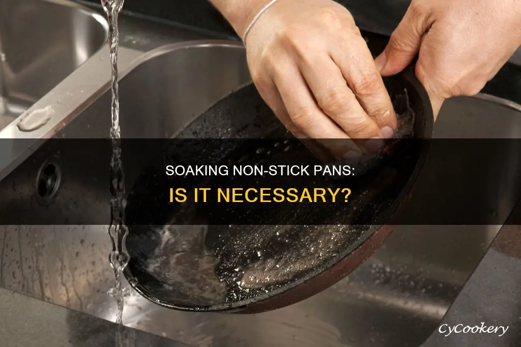 are yousupposef to soak non stick pans