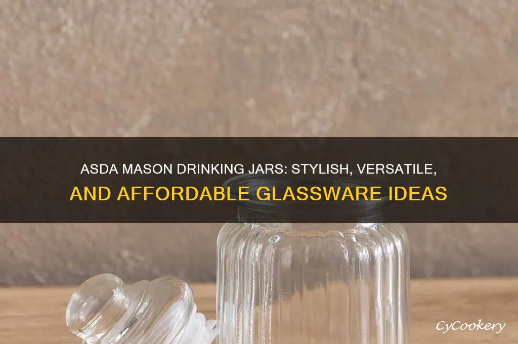 asda mason drinking jars