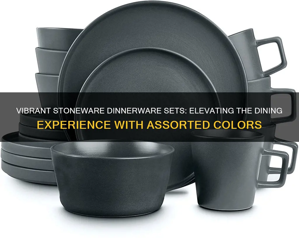 assorted colors stone dinnerware sets