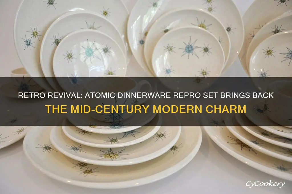 atomic dinnerware retro repro set